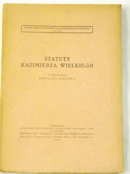 Statuty Kazimierza Wielkiego, 1947 r.
