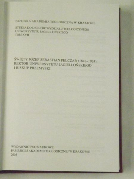 Dybiec Julian (red.) - Studia do dziejów Wydziału teologicznego Uniwersytetu Jagielońskiego, Tom XVII