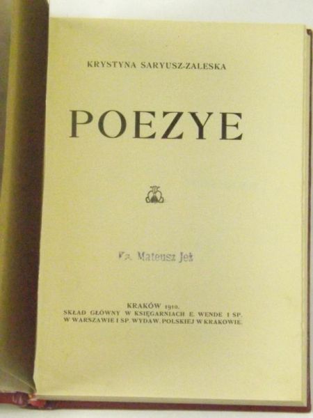 Poezye, 1910 r.