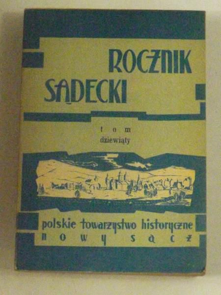 Nowak Marian (red.) - Rocznik Sądecki, Tom IX