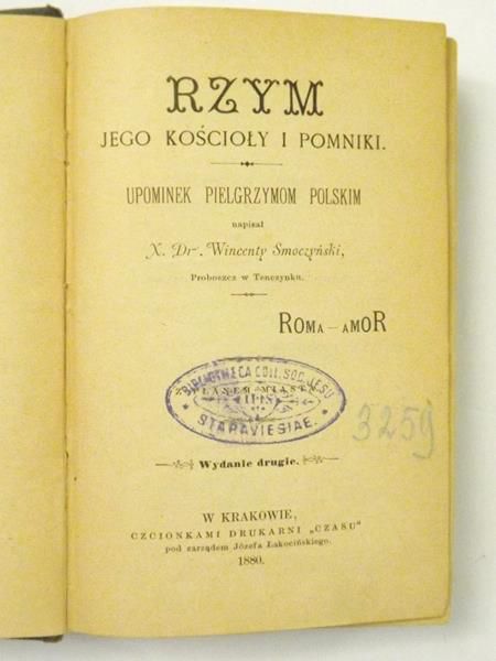 Rzym, jego kościoły i pomniki, 1880 r.