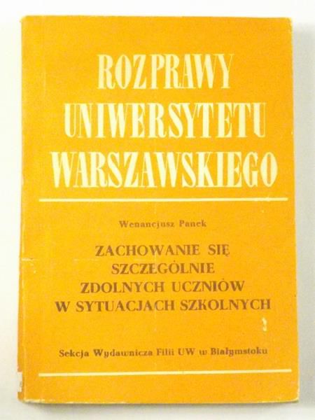 Zachowanie się szczególnie zdolnych uczniów w sytuacjach szkolnych