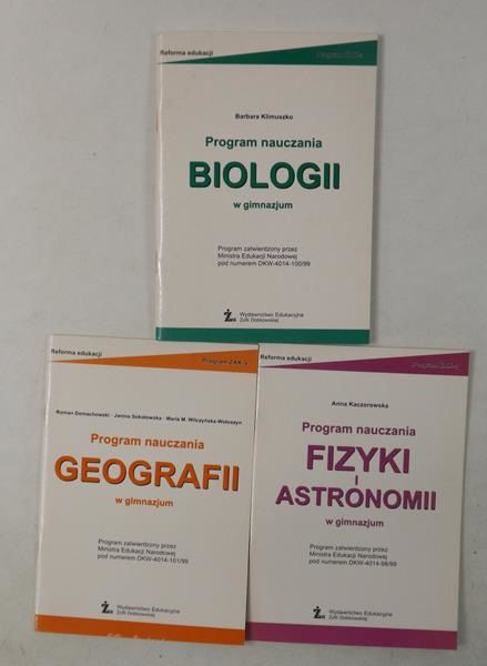 aria . - Program nauczania biologii  geografii  fizyki i astronomii
