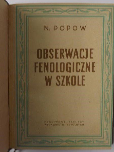 Obserwacje fenologiczne  w szkole