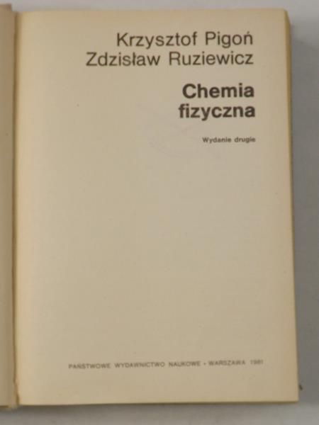 Chemia fizyczna, Tom IV