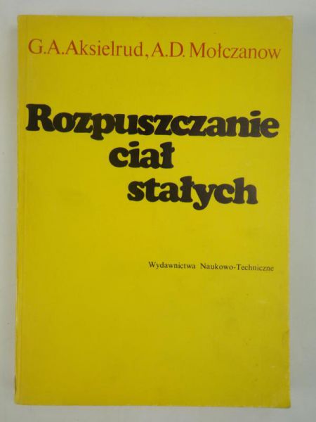 Aksielrud G.A. - Rozpuszczania ciał stałych
