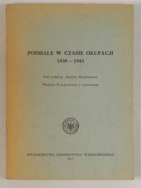 Podhale w czasie okupacji 1939-1945