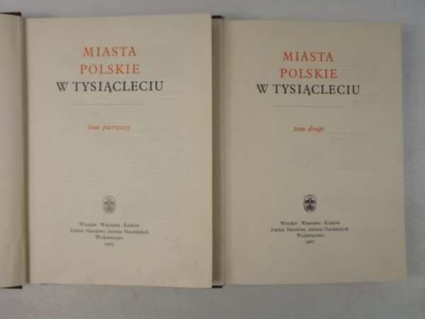 Miasta polskie w tysiącleciu,  Tom I-II