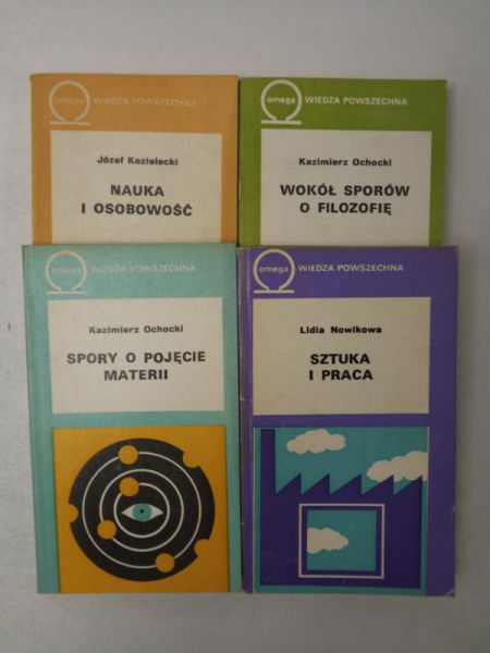 Nauka i osobowość  Sztuka i praca  Spory o pojęcie materii  Wokół sporów o filozofię