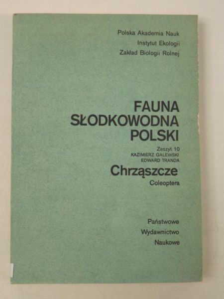 Galewski Kazimierz - Fauna słodkowodna Polski, Zeszyt 10, Chrząszcze Coleoptera