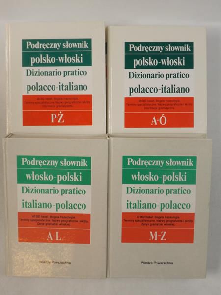 Podręczny słownik polsko - włoski, włosko - polski, Tom I-IV, komplet
