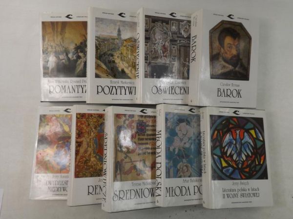 ewicz Artur  Michałowska Teresa  Ziomek   Kwiatkowski  - Wielka historia literatury polskiej, zestaw 9 książek, komplet