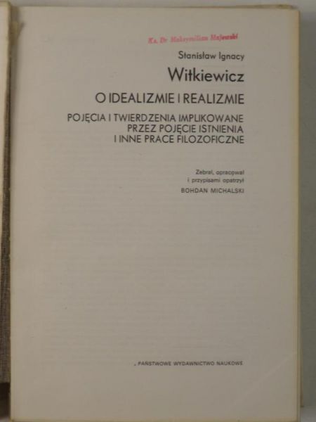 O idealizmie i realizmie