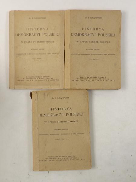 Historya Demokracyi Polskiej w epoce porozbiorowej, Tom I-III, 1922 r.