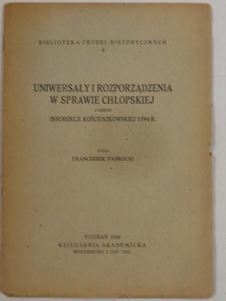 Uniwersały i rozporządzenia w sprawie chłopskiej, 1946 r.