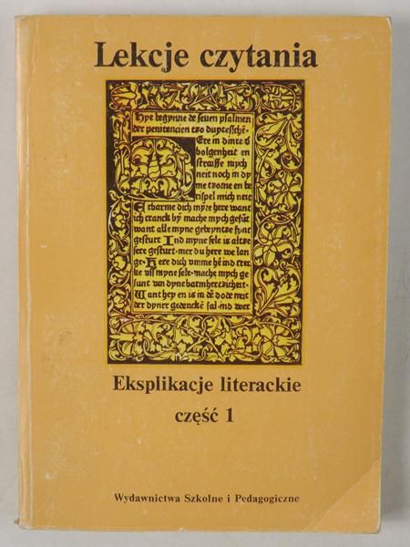 Dynak W. (red.) - Lekcje czytania. Eksplikacje literackie, cz.1