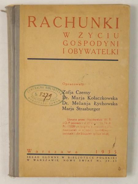 Rachunki w życiu gospodyni i obywatelki, 1935 r.