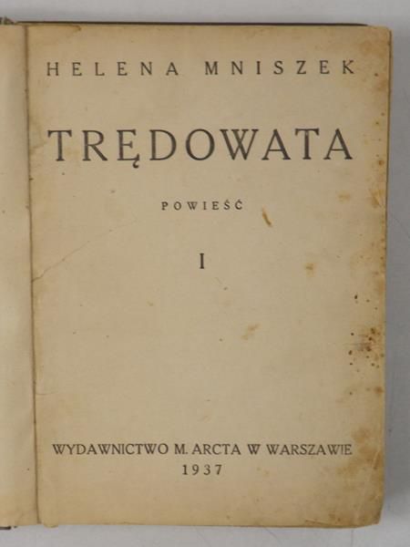 Trędowata, Tom I, 1937 r.