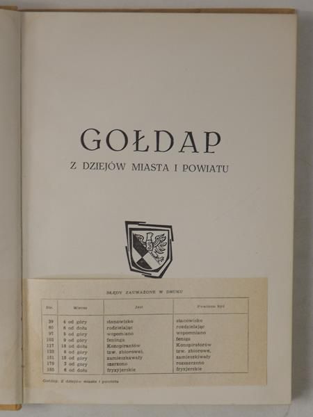 Gołdap. Z dziejów miasta i powiatu.