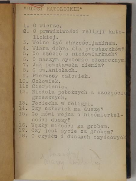 Głosy katolickie, 1912 r.