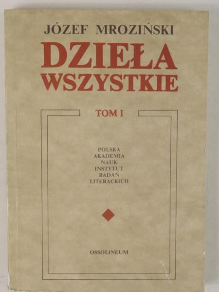 Dzieła wszystkie, tom I