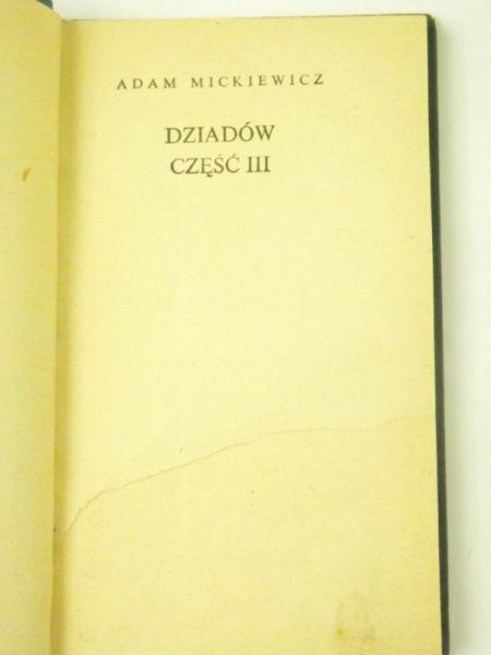 Mickiewicz Adam - Dziadów, Część III