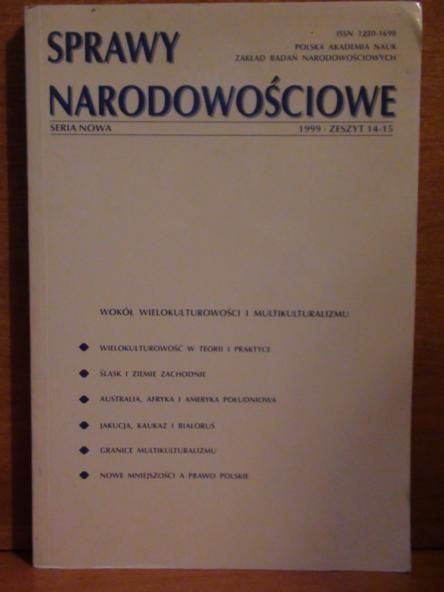 Sprawy Narodowościowe 1999 zeszyt 14/15 - PAN