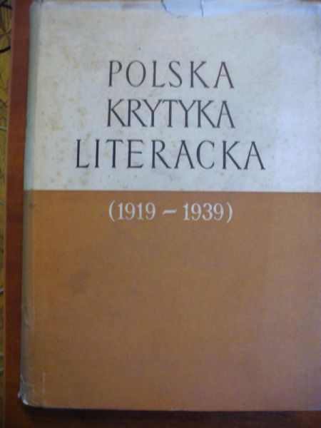 Polska Krytyka Literacka 1919-1939, autograf