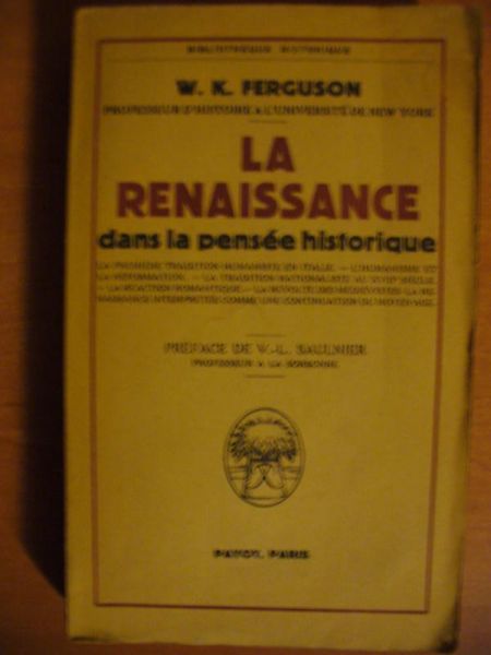 La Renaissance dans la pensée historique