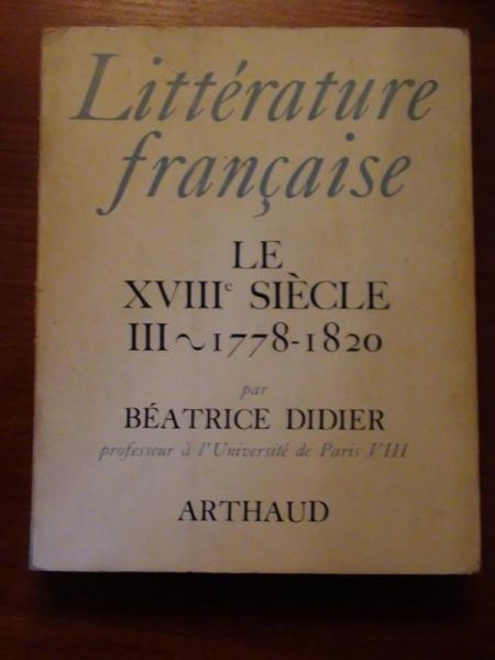 Littérature francaise, autograf