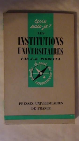 Les Institutions Universitaires En France