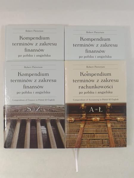 Kompedium terminów z zakresu rachunkowości po polsku i angielsku, zestaw 4 książek