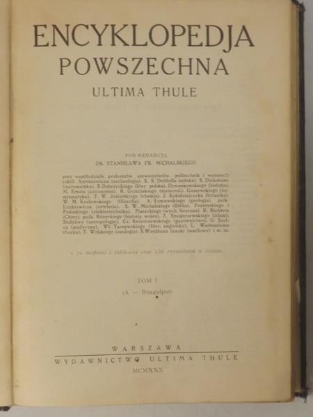 Michalski Stanisław (red.) - Encyklopedja powszechna, 1930 r.