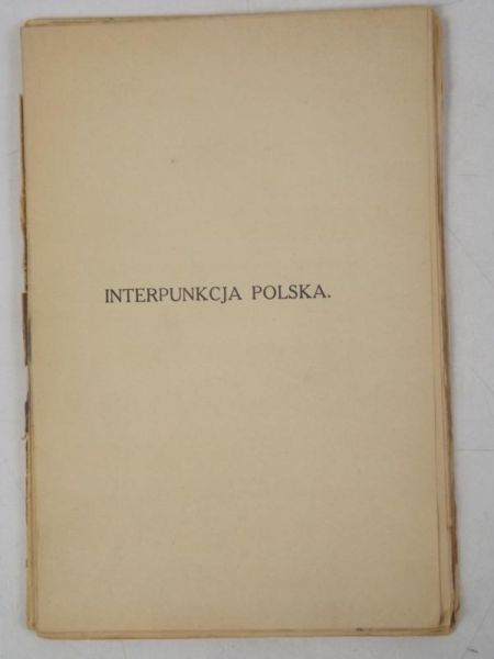 Interpunkcja Polska, 1919 r.
