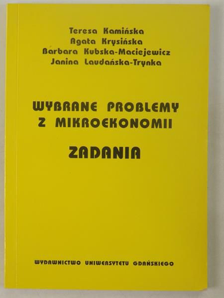 Wybrane problemy z mikroekonomii