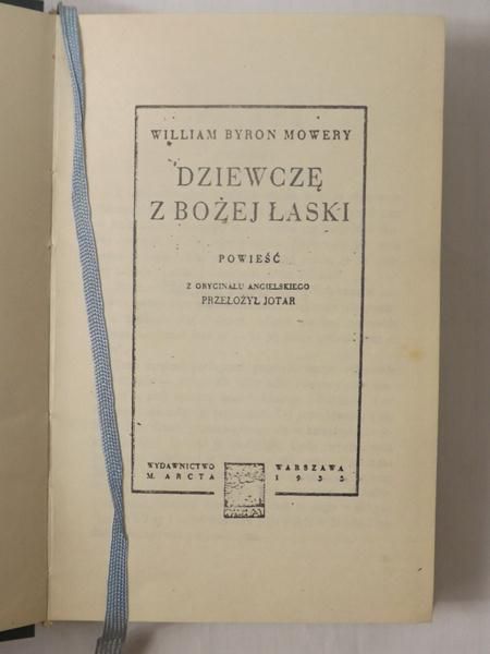 Byron William - Dziewczę z bożej łaski, 1933 r.