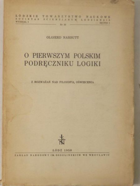 O pierwszym polskim podręczniku logiki