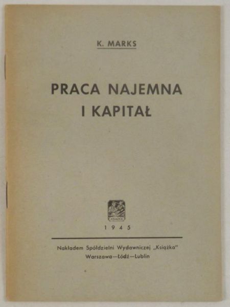 Praca najemna i kapitał, 1945 r.