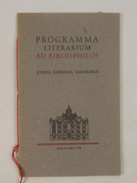 Programma Literarium Ad Bibliophilos, BN