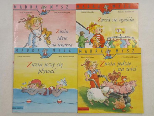 Zuzia idzie do lekarza / Zuzia uczy się pływać / Zuzia się zgubiła / Zuzia jedzie na wieś