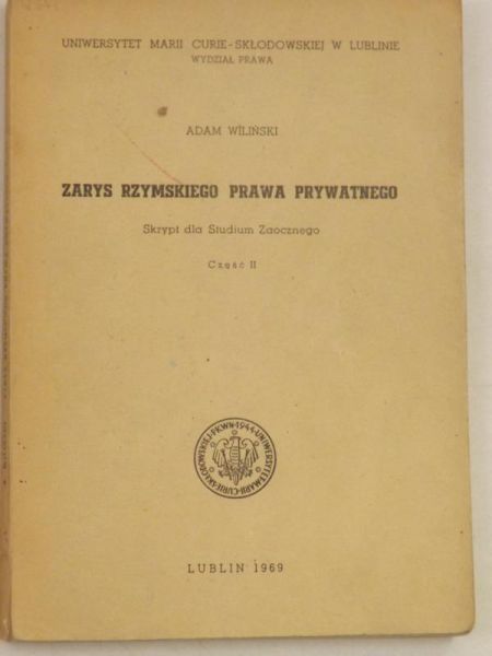 Zarys rzymskiego prawa prywatnego, Część II