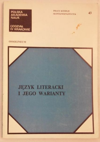 Język literacki i jego warianty
