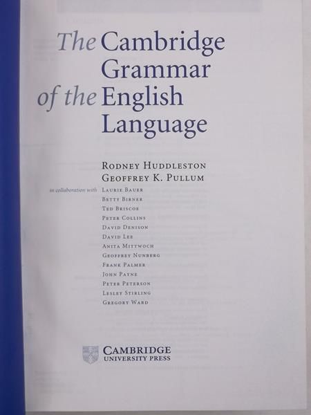 The Cambridge Grammar of the English Language