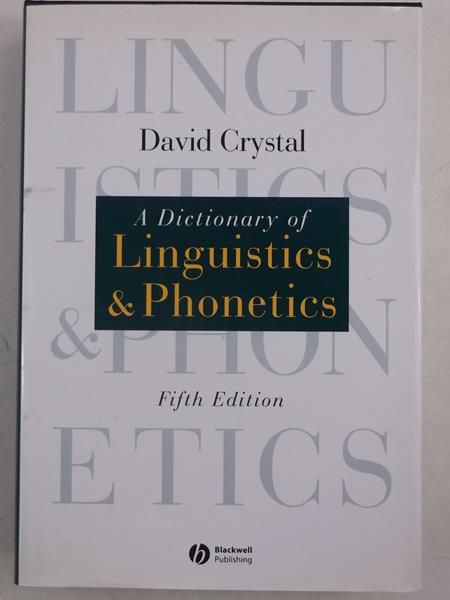 Crystal David - A Dictionary of Linguistics and Phonetics