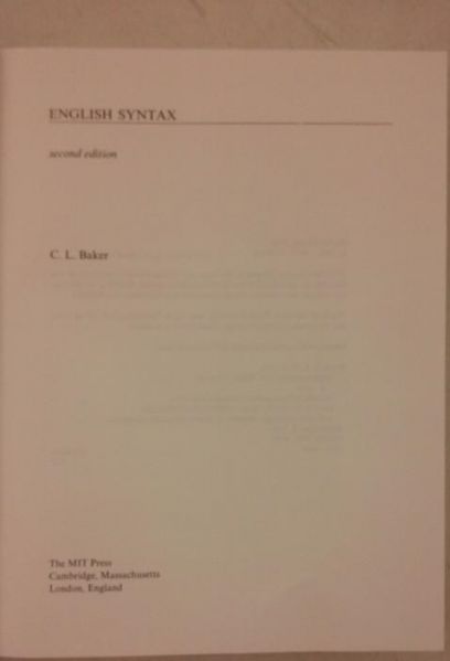 English Syntax