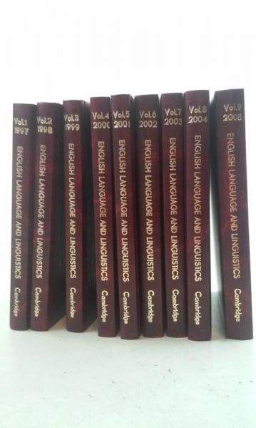 * English Language and Linguistics, Vol. I-IX