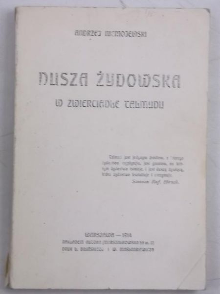 Dusza żydowska w zwierciadle talmudu, 1914 r.