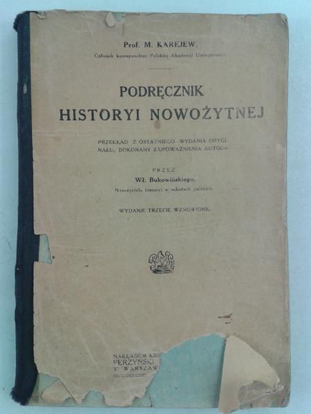 Karejew M. - Podręcznik historyi nowożytnej, 1921 r.
