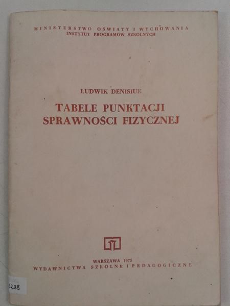 Tabele punktacji sprawności fizycznej