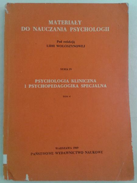 Materiały do nauczania psychologii, Tom IV